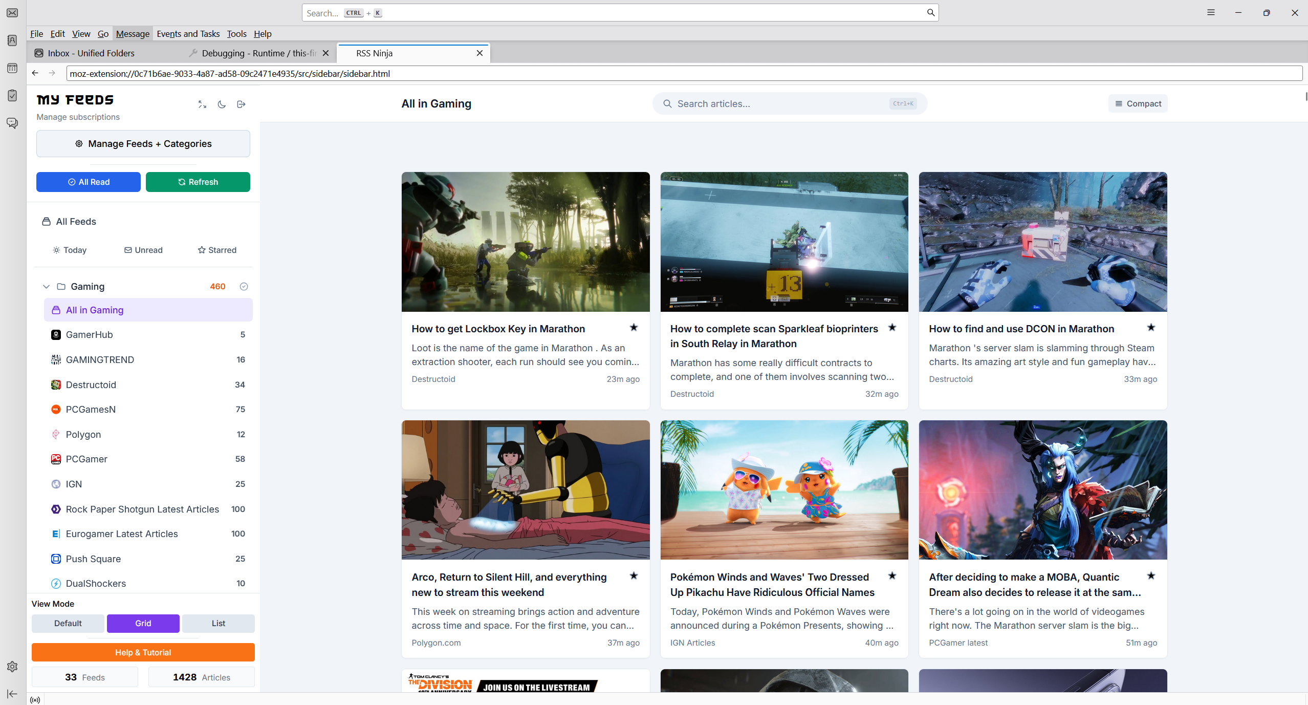 RSS Ninja Thunderbird